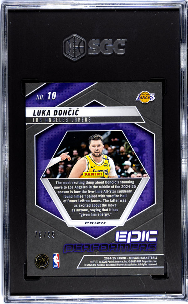 2024-25 Panini Mosaic Luka Doncic Epic Performers Yellow