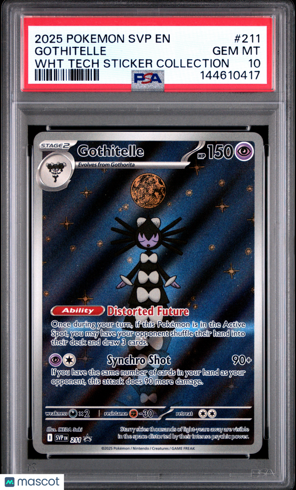 2025 Pokemon Black Star Promo Gothitelle Wht Tech Sticker Collection P