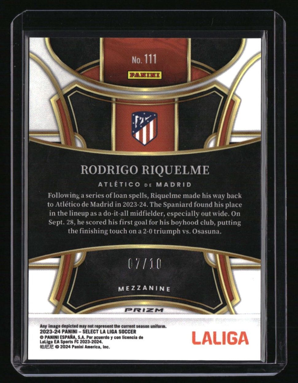 2023-24 Panini Select La Liga Rodrigo Riquelme Gold Mojo #/10