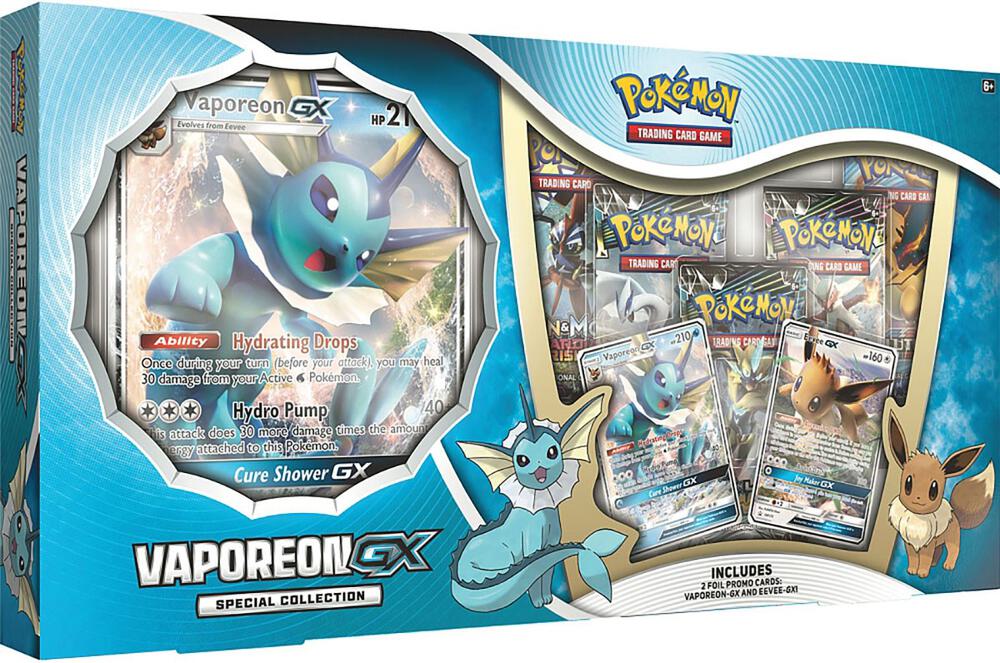Pokemon Sun and Moon: Lost Thunder Vaporeon GX Special Collection Box
