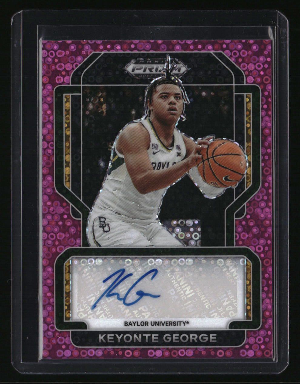 2022 Panini Prizm Keyonte George Freshman Signatures Prizms Pink Circles /20