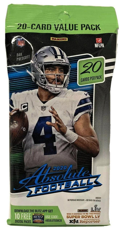 2020 Panini Absolute Football Jumbo Value Pack