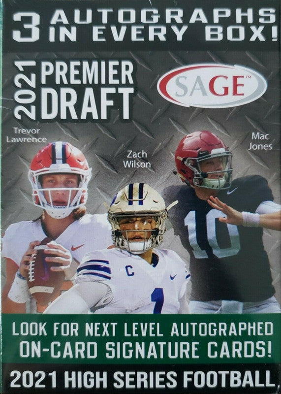 2021 Sage Hit Premier Draft High Series Football Blaster Box