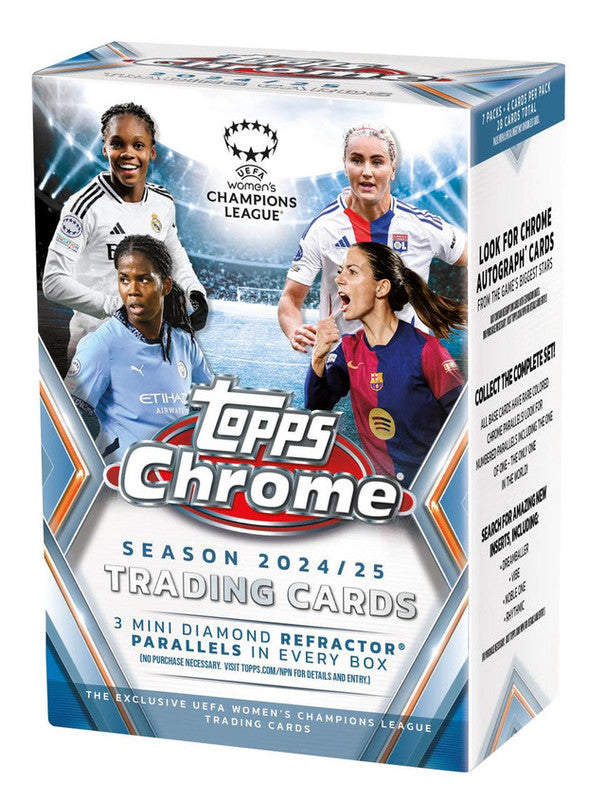 2024/25 Topps Chrome UEFA Womens Champions League Soccer Blaster Box