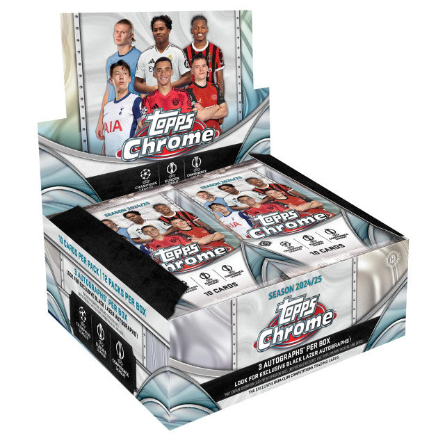 2024/25 Topps Chrome UEFA Club Competitions Soccer Hobby Jumbo Box
