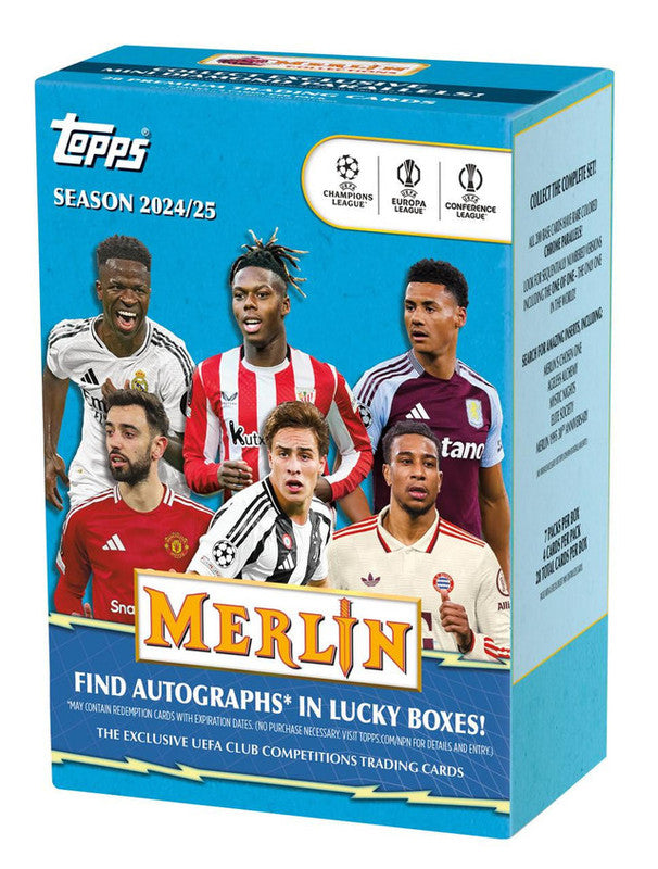 2024/25 Topps UEFA Club Competitions Merlin Chrome Soccer Blaster Box (PRE-ORDER)