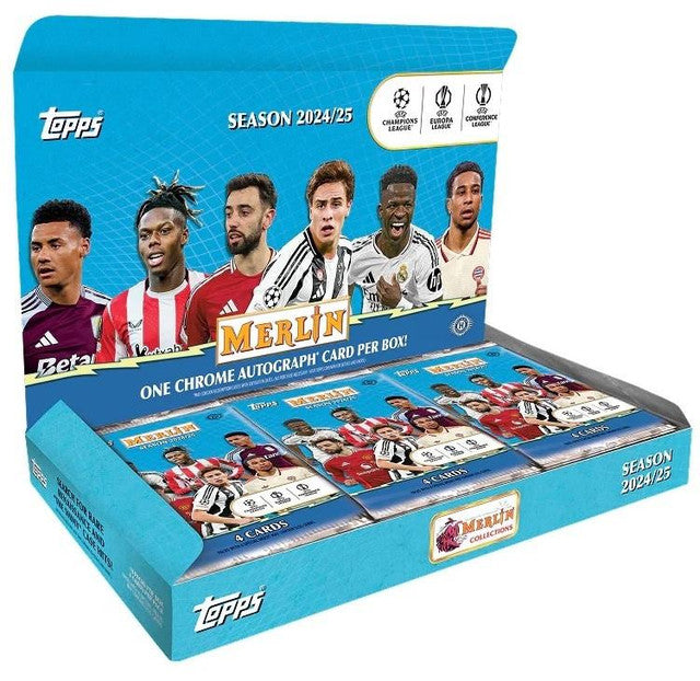 2024/25 Topps UEFA Club Competitions Merlin Chrome Soccer Hobby Box (SALE)
