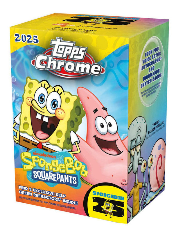 2025 Topps Chrome Spongebob 25th Anniversary Blaster Box