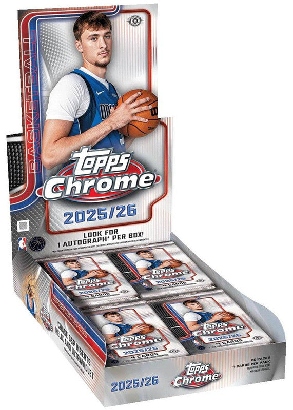 2025/26 Topps Chrome Basketball Hobby Box (PRE-ORDER)