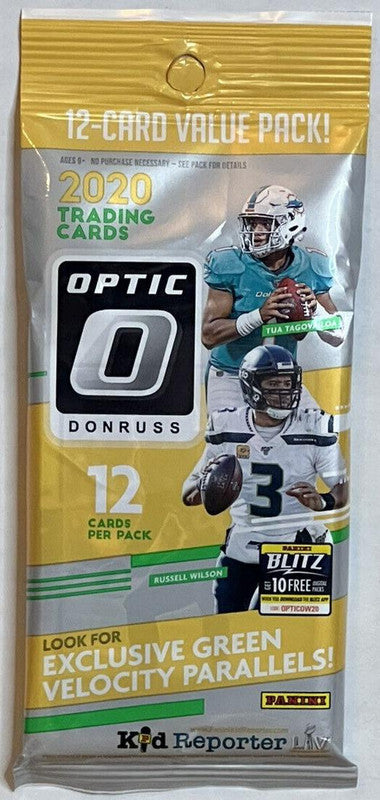 2020 Panini Donruss Optic Football Jumbo Value Pack (Green Velocity Parallels)