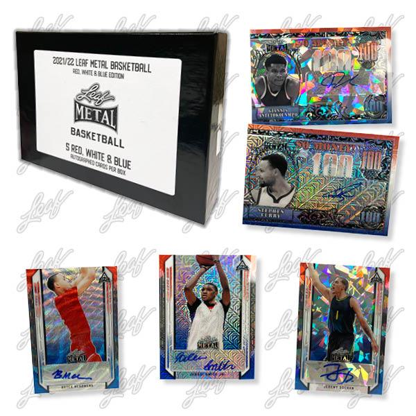 2021/22 Leaf Metal Basketball Red, White &amp; Blue Edition Box