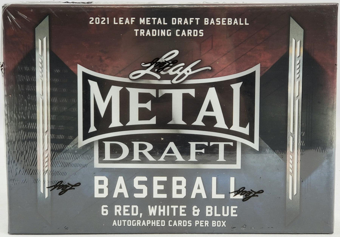 2021 Leaf Metal Draft Baseball Red White and Blue Hobby Box