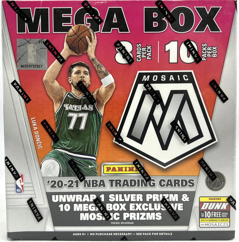 2020/21 Panini Mosaic Basketball Mega Box (Blue and Pink Prizms!)