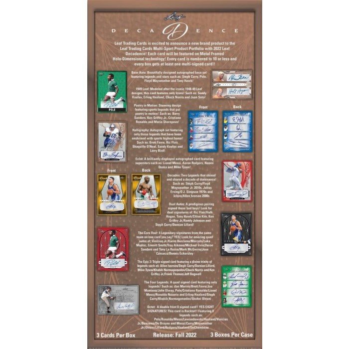 2022 Leaf Decadence Multi-Sport Hobby Box