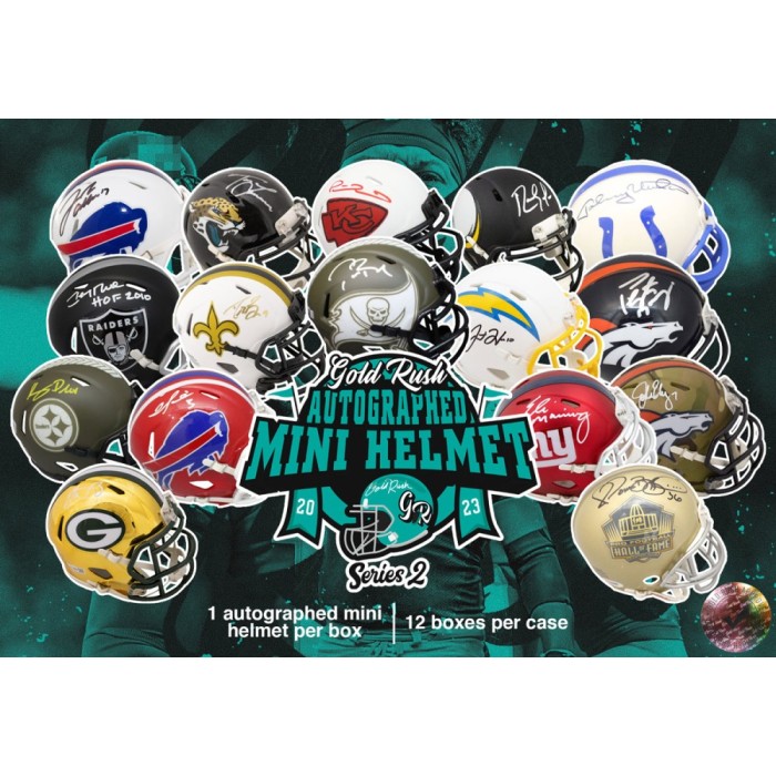 2023 Gold Rush Autographed Mini Helmet Football Edition Series 2 Box