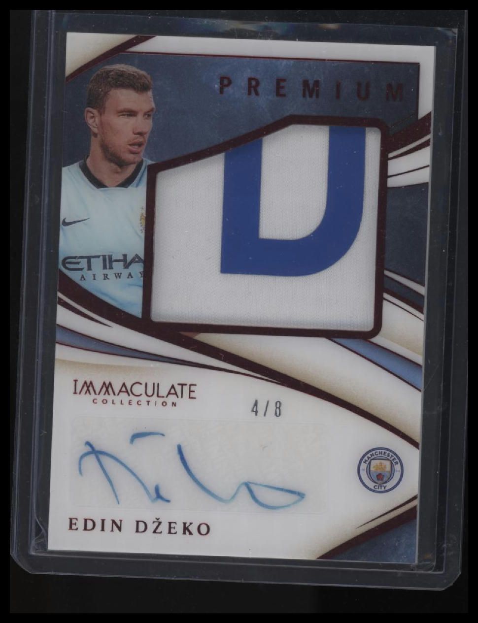 2020 Panini Immaculate Collection Edin Dzeko Premium Swatch Autographs Red #/8