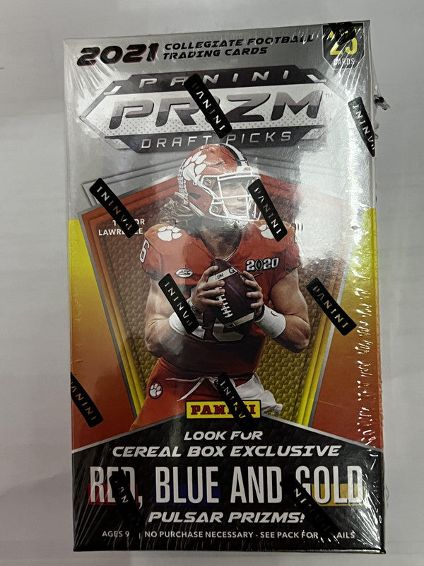 2021 Panini Prizm Draft Picks Football Cereal Box