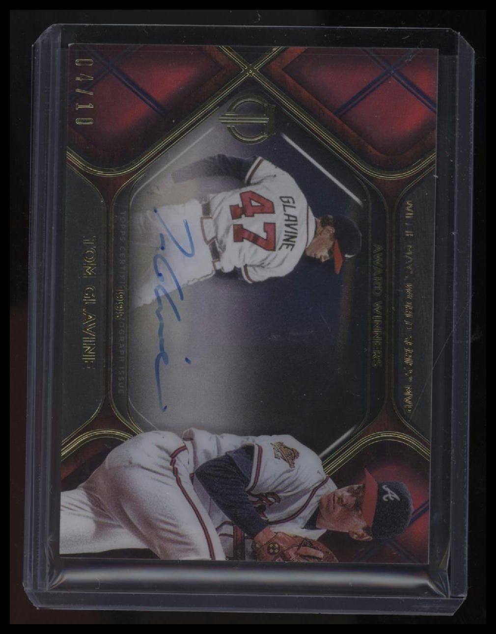 2022 Topps Tribute Tom Glavine Tribute to World Series MVPs Autographs Red #/10