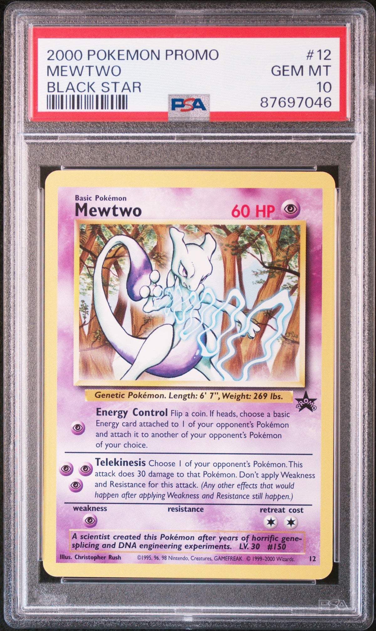 2000 Pokemon Promo Black Star Mewtwo Black Star PSA 10