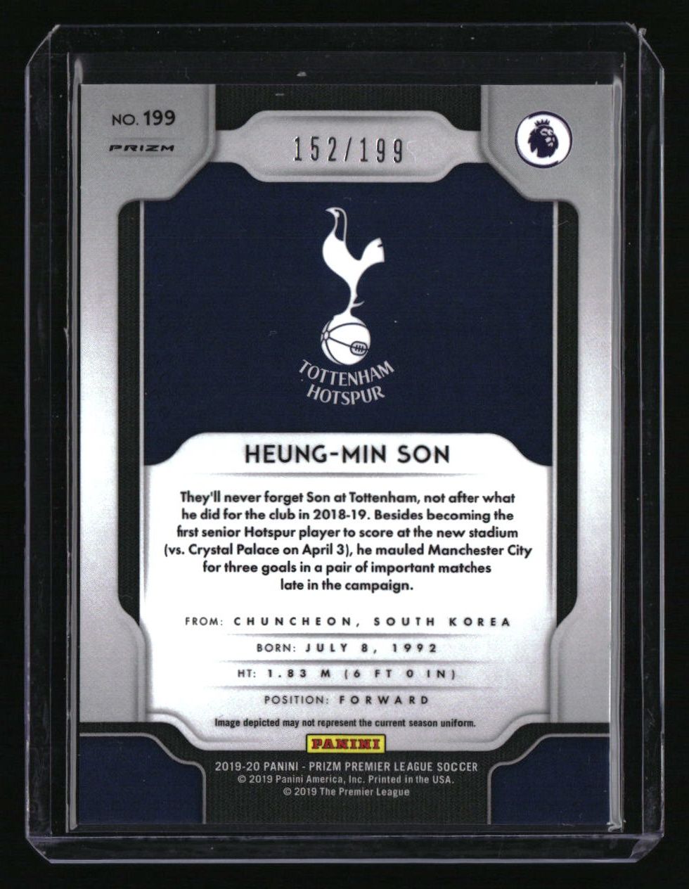 2019-20 Panini Prizm Premier League Heung-Min Son Blue #/199