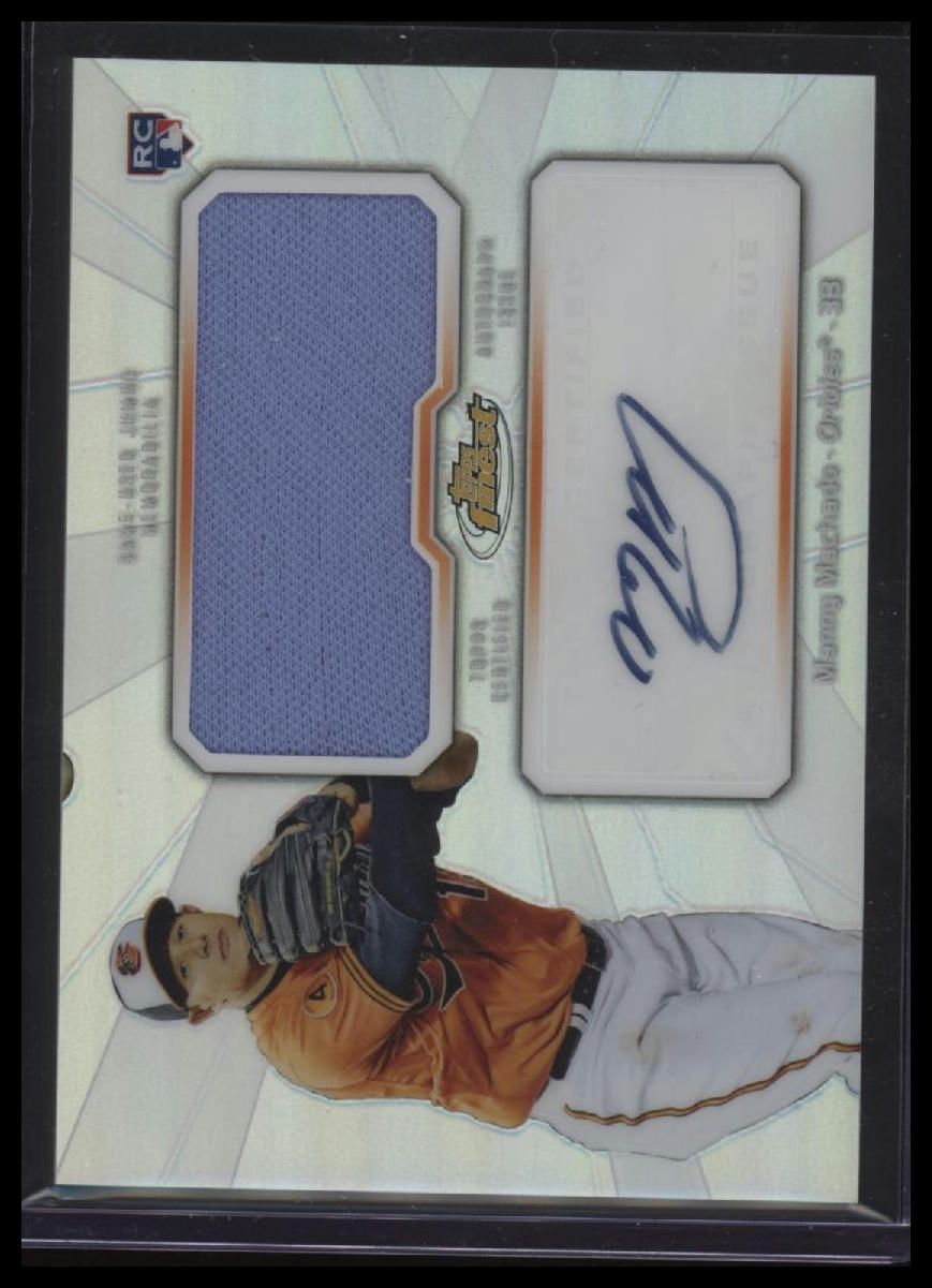 2013 Topps Finest Manny Machado Rookie Patch Auto #AJR-MM