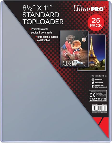 Ultra Pro: Clear Toploader 8-1/2-Inches x 11-Inches (25-Count)