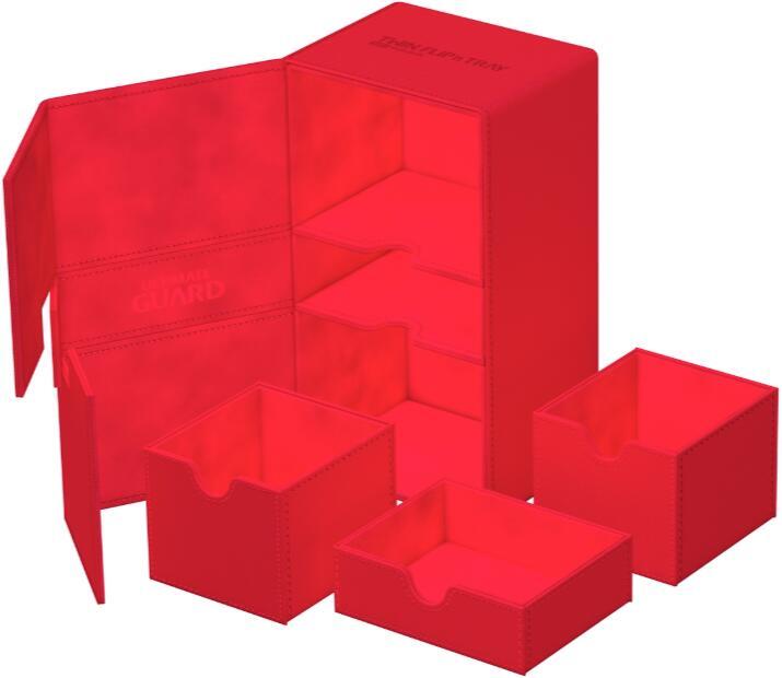 Ultimate Guard : Flip N Tray Xenoskin 200+ Deckbox - Red