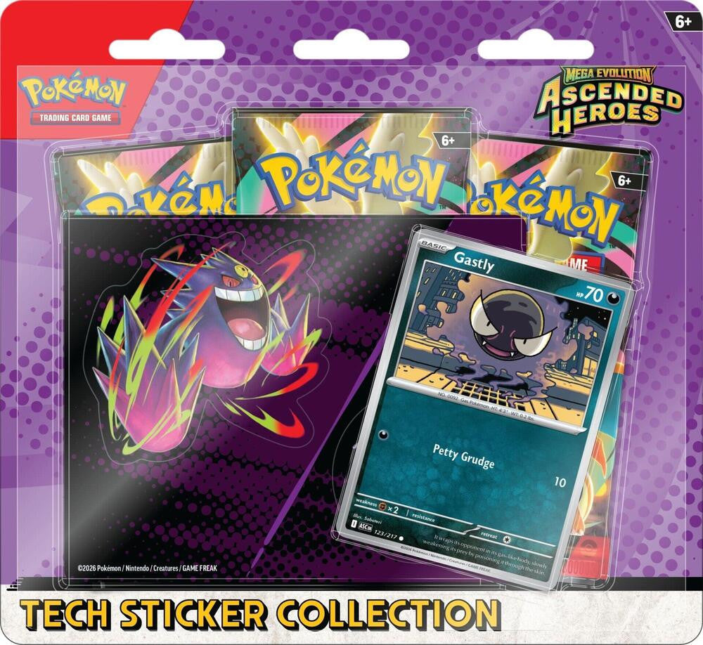 Pokemon TCG: Mega Evolution - Ascended Heroes Tech Sticker Collection (Ghastly)