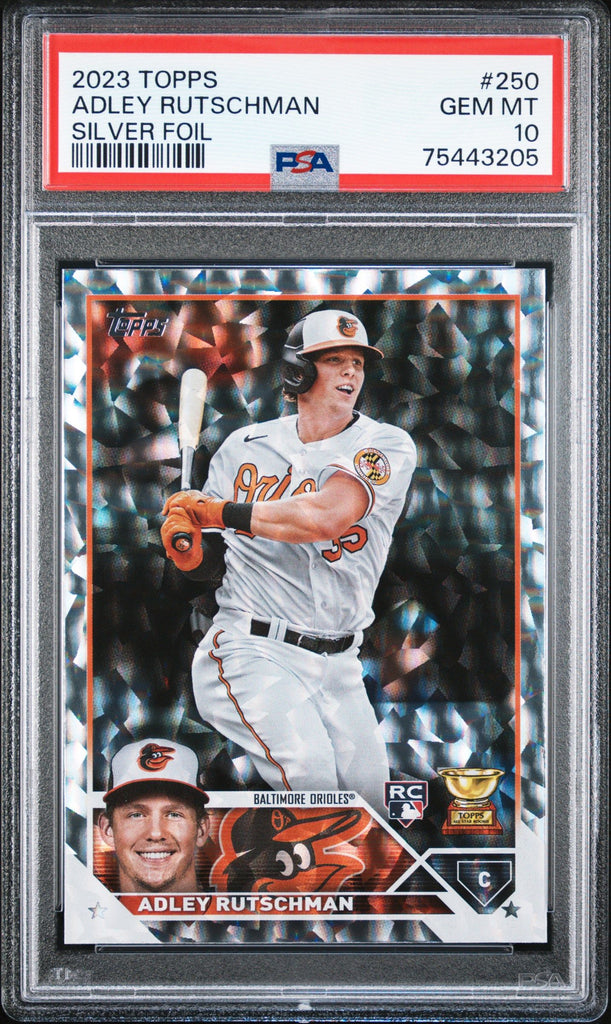 2023 Topps #250 Adley Rutschman Silver Foil PSA 10 2023 Topps #250 Adley Rutschman Silver Foil PSA 10