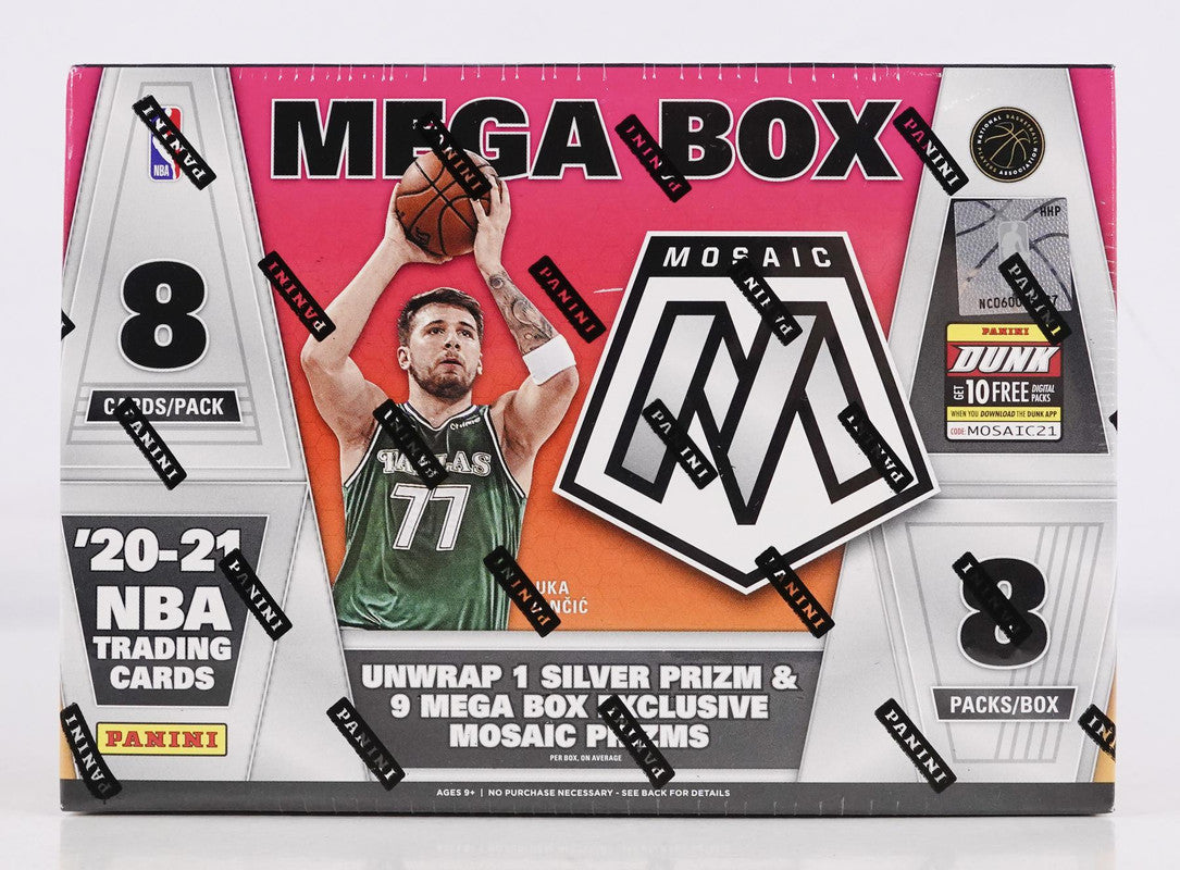 2020/21 Panini Mosaic Basketball Mega Box (Green Fluorescent Prizms!)