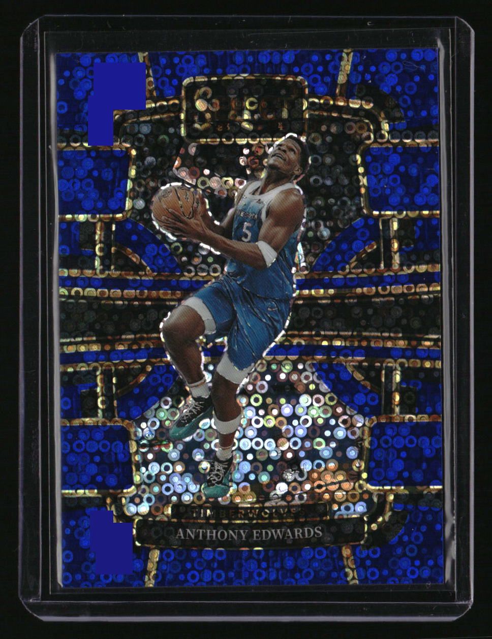 2023-24 Panini Select Anthony Edwards Blue Disco Prizms #/25