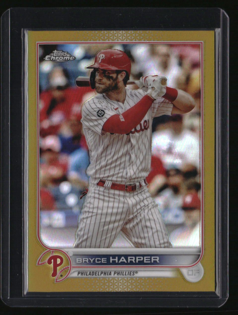 2022 Topps Chrome Bryce Harper Gold Refractor #/50