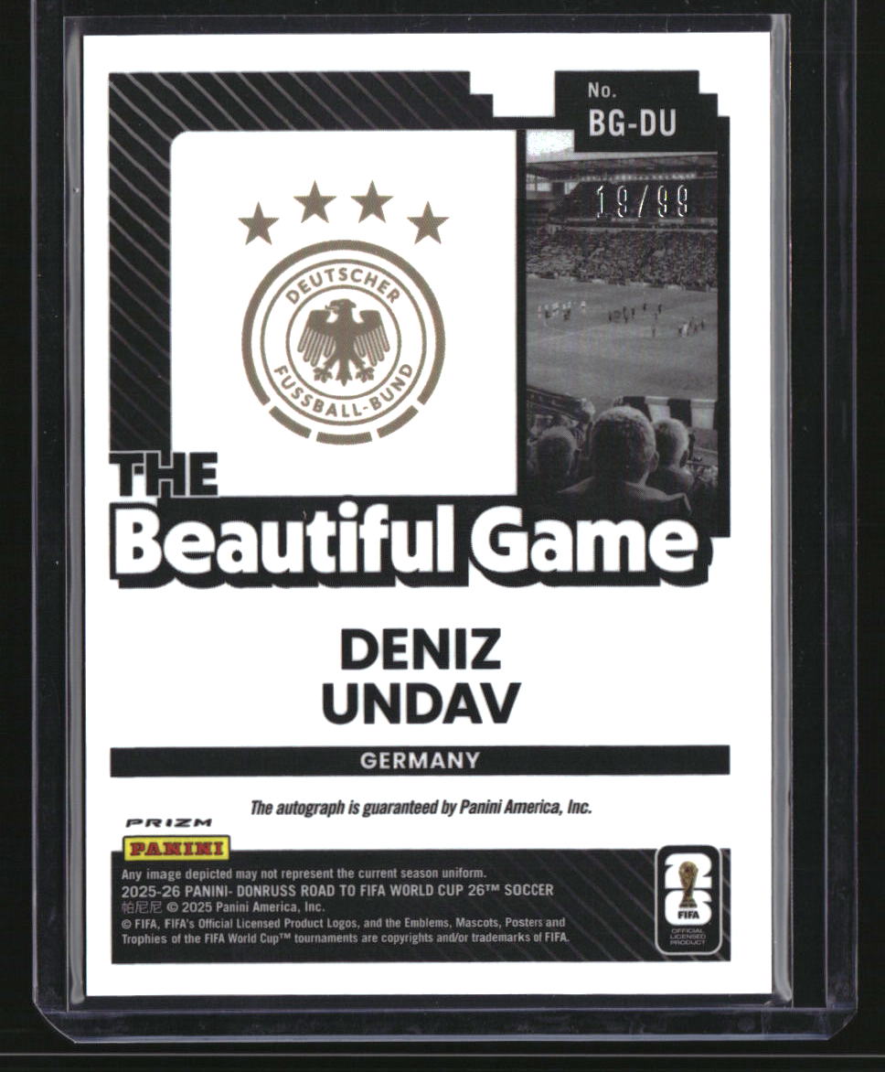 2025-26 Donruss Road to FIFA World Cup Deniz Undav Beautiful Game Auto Blue #/99