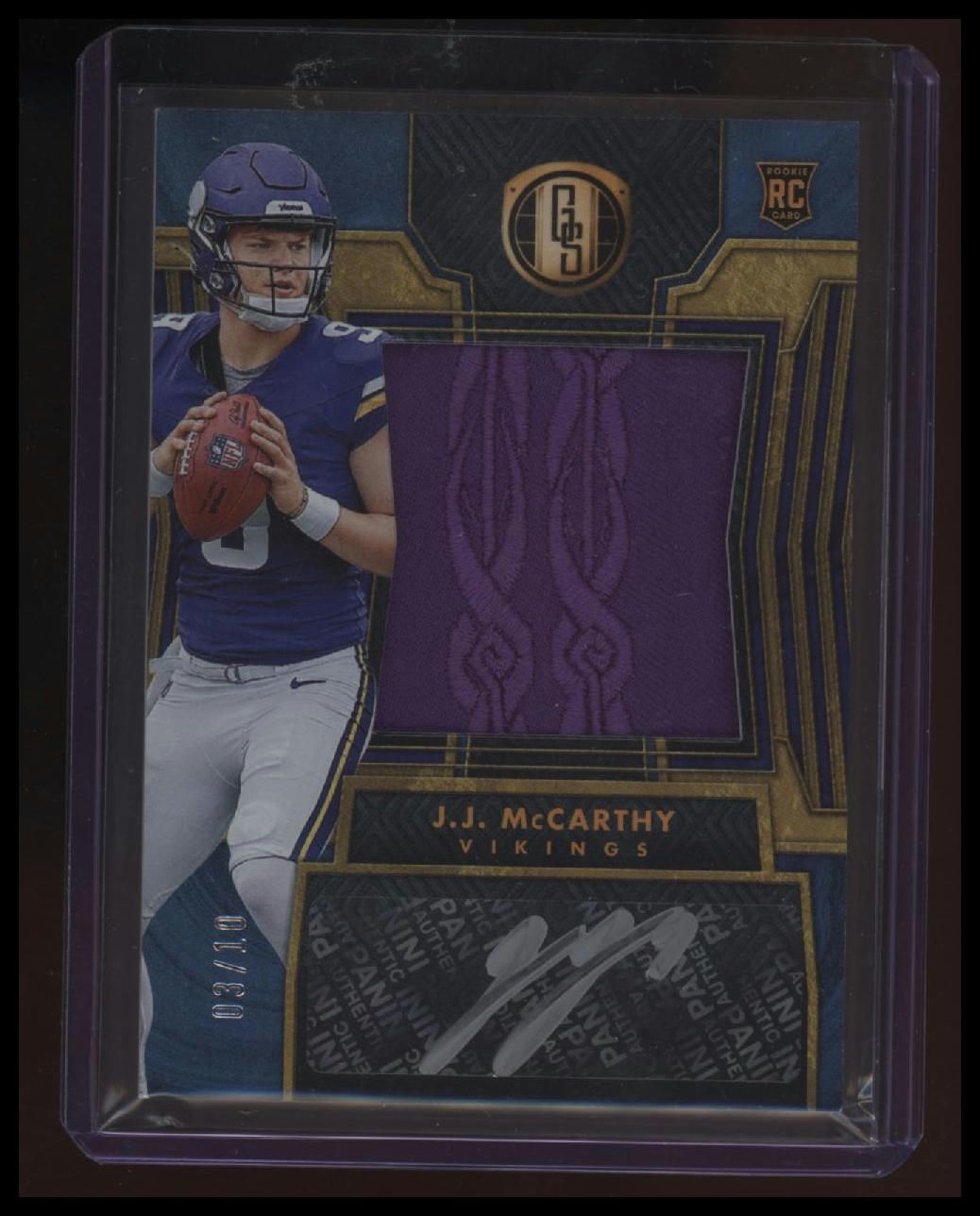 2024 Panini Gold Standard J.J. McCarthy Sapphire