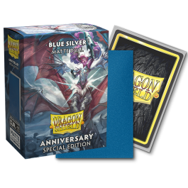 Dragon Shield Sleeves Matte Dual 25th Anniversary (Blue Silver)