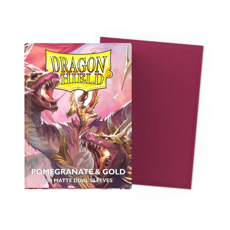 Dragon Shield Sleeves Matte Dual (Pomegranate/Gold)