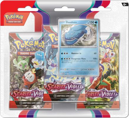 Scarlet and Violet 3 Pack Blister [Dondozo]