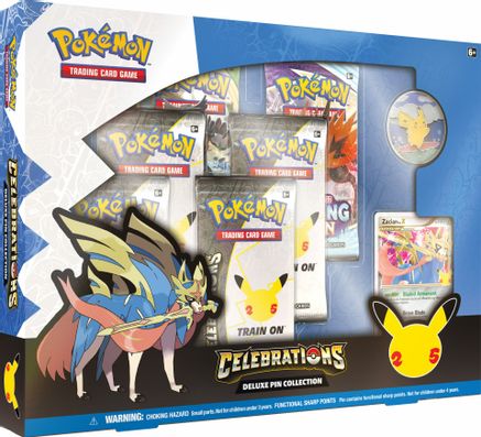 Pokemon: Celebrations - Zacian Lv. X Deluxe Pin Collection Box