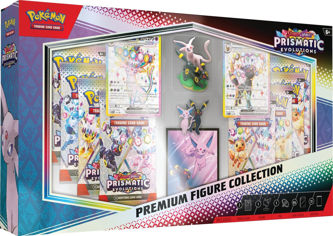Pokemon TCG: Scarlet and Violet - Prismatic Evolutions Premium Figure Collection Box