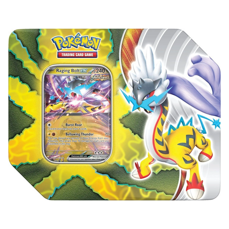 Pokemon TCG: Paradox Destinies Raging Bolt EX Tin (SALE)