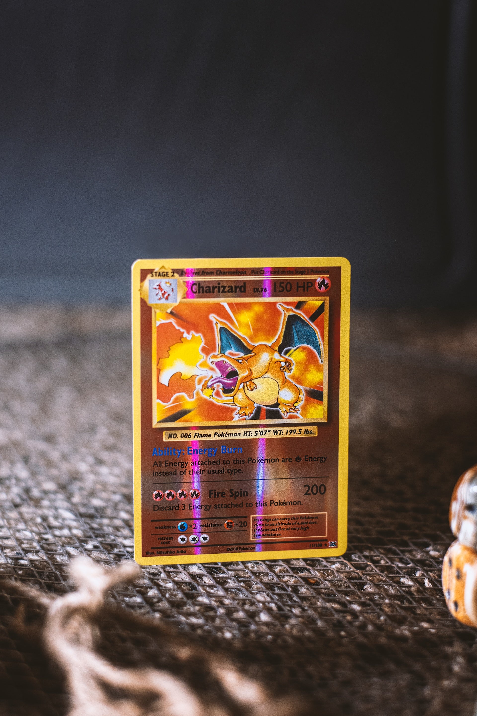 a shiny Pokémon trading card