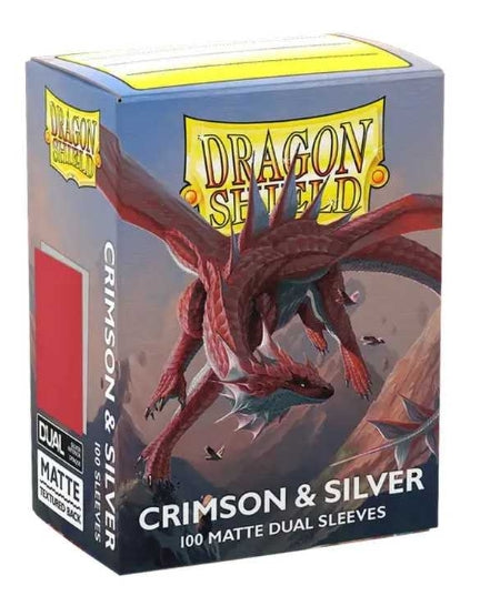 Dragon Shield Sleeves Matte Dual (Crimson/Silver)