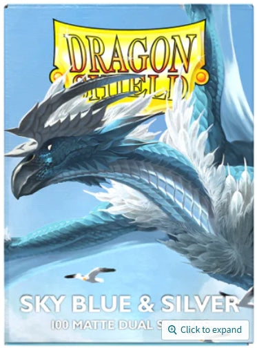 Dragon Shield Sleeves Matte Dual (Sky Blue/Silver)