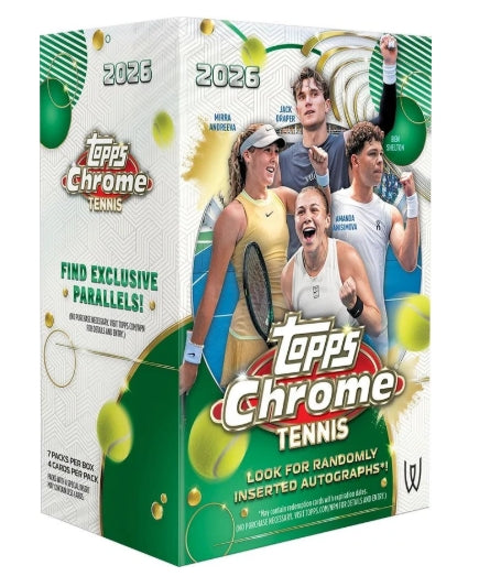 2026 Topps Chrome Tennis Blaster Box (PRE-ORDER)