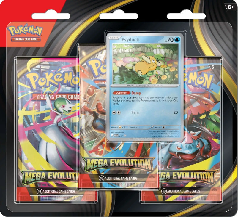 Pokemon TCG: Mega Evolution - 3-Pack Blister (Psyduck) (SALE)