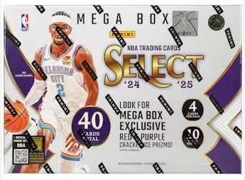2024/25 Panini Select Basketball Mega Box (Red &amp; Purple Cracked Ice!)