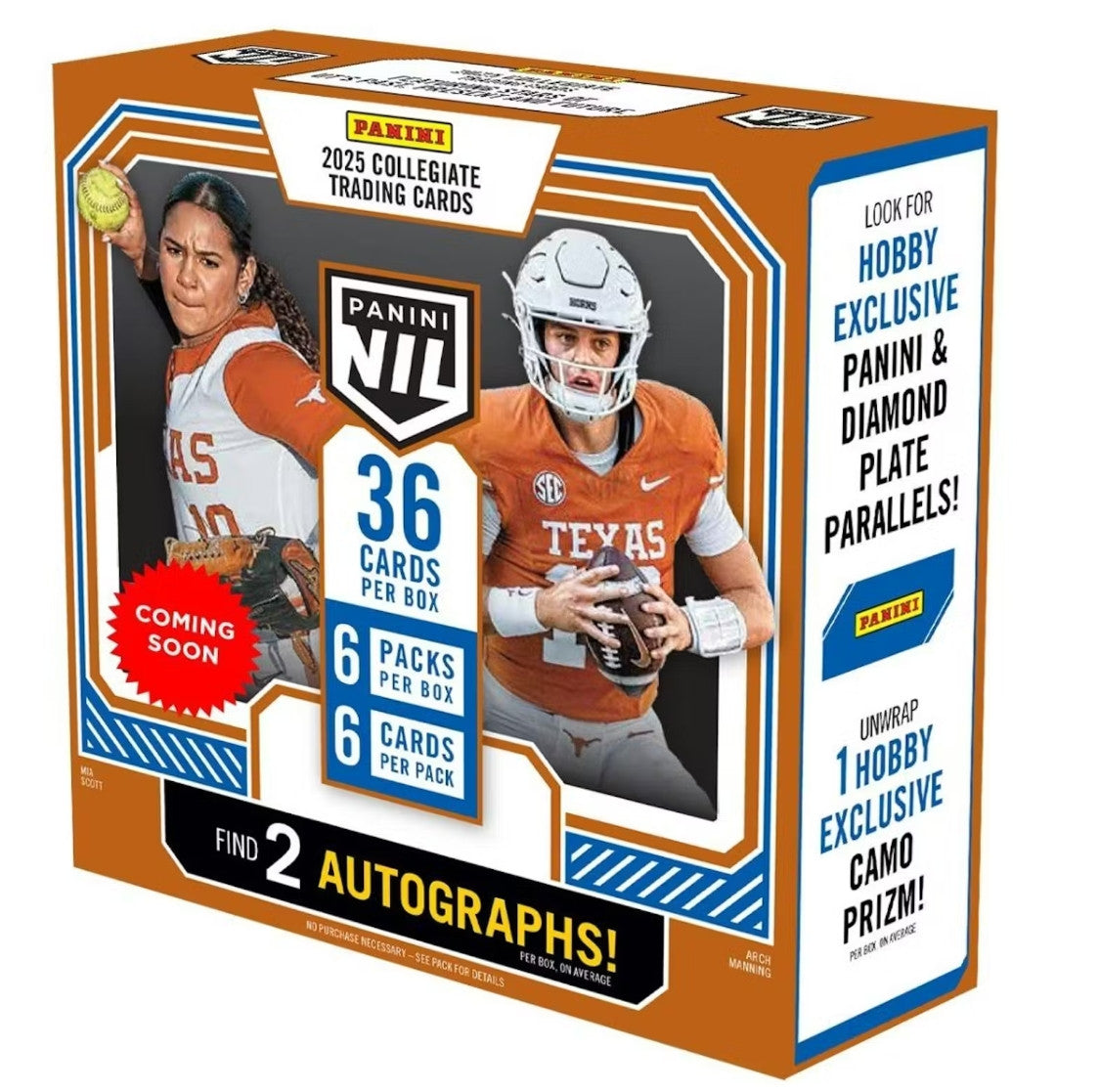 2025 Panini NIL Texas Longhorns Hobby Box