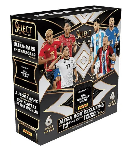 2025/26 Panini Select Road to World Cup Soccer Mega Box (Orange Ice!)