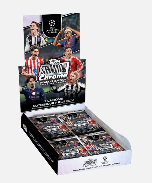 2025/26 Topps Stadium Club Chrome UEFA Champions League Soccer Hobby Box (PRE-ORDER)