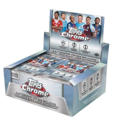 2025/26 Topps Chrome UEFA Club Competitions Soccer Hobby Jumbo Box (SALE)